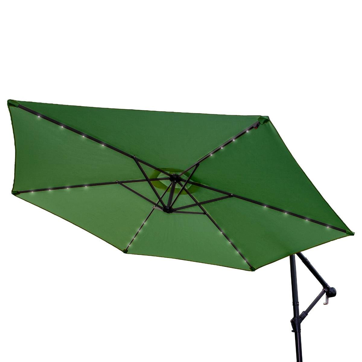 Monstershop - Parasol Vert 3m avec LED's Intégrés avec Base Ronde - Imagen 4