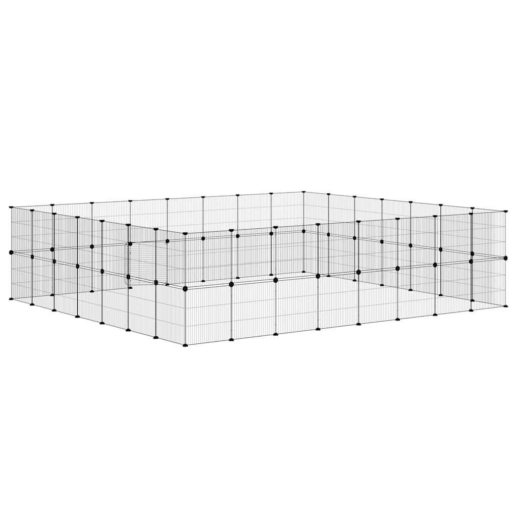 Vidaxl - Cage animaux de compagnie à 60 panneaux et porte Noir 280x245x70 cm vidaXL 3114048 - Imagen 8