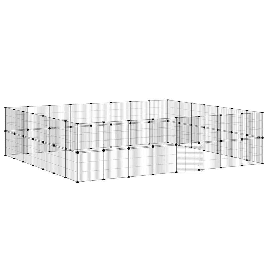 Vidaxl - Cage animaux de compagnie à 60 panneaux et porte Noir 280x245x70 cm vidaXL 3114048 - Imagen 2