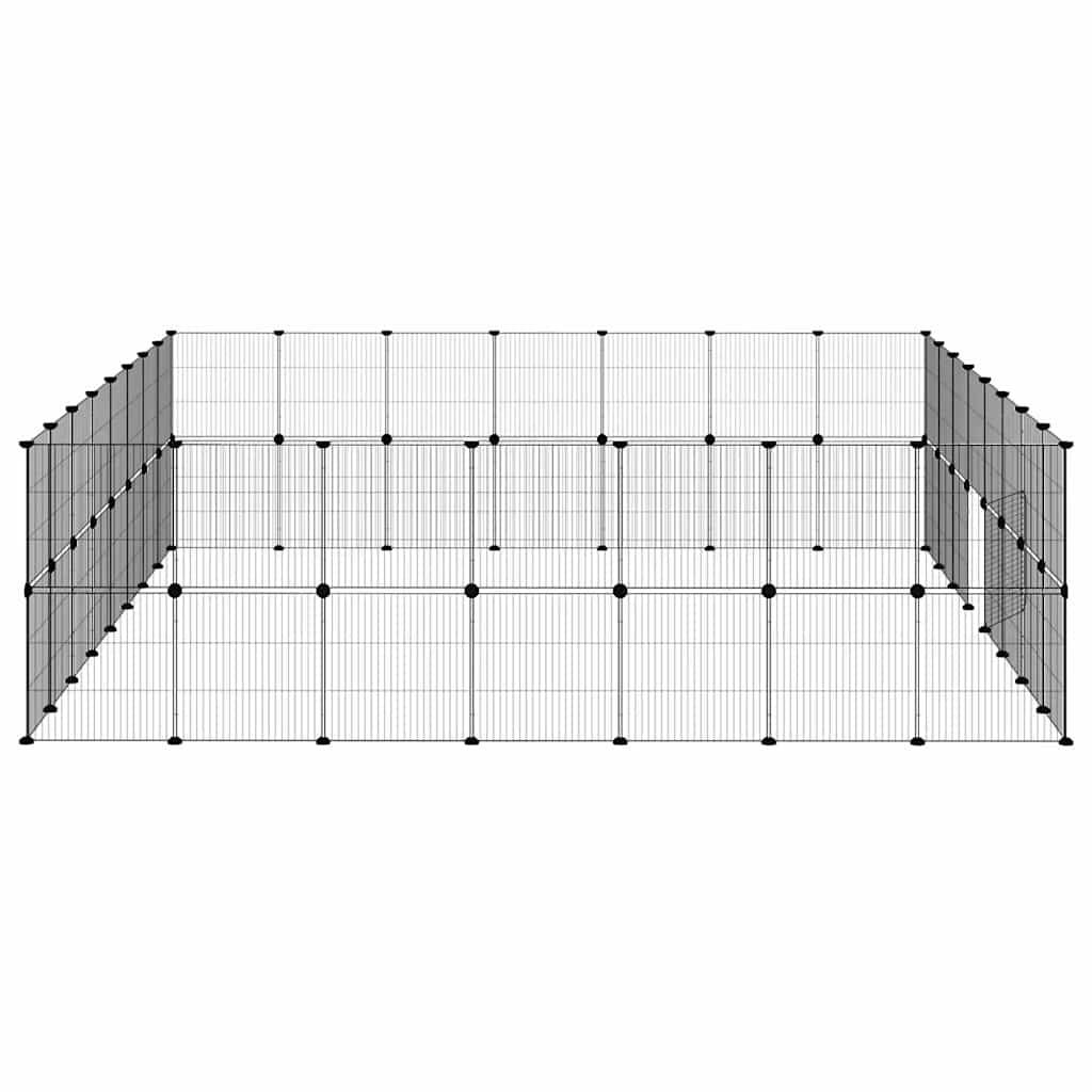 Vidaxl - Cage animaux de compagnie à 60 panneaux et porte Noir 280x245x70 cm vidaXL 3114048 - Imagen 7