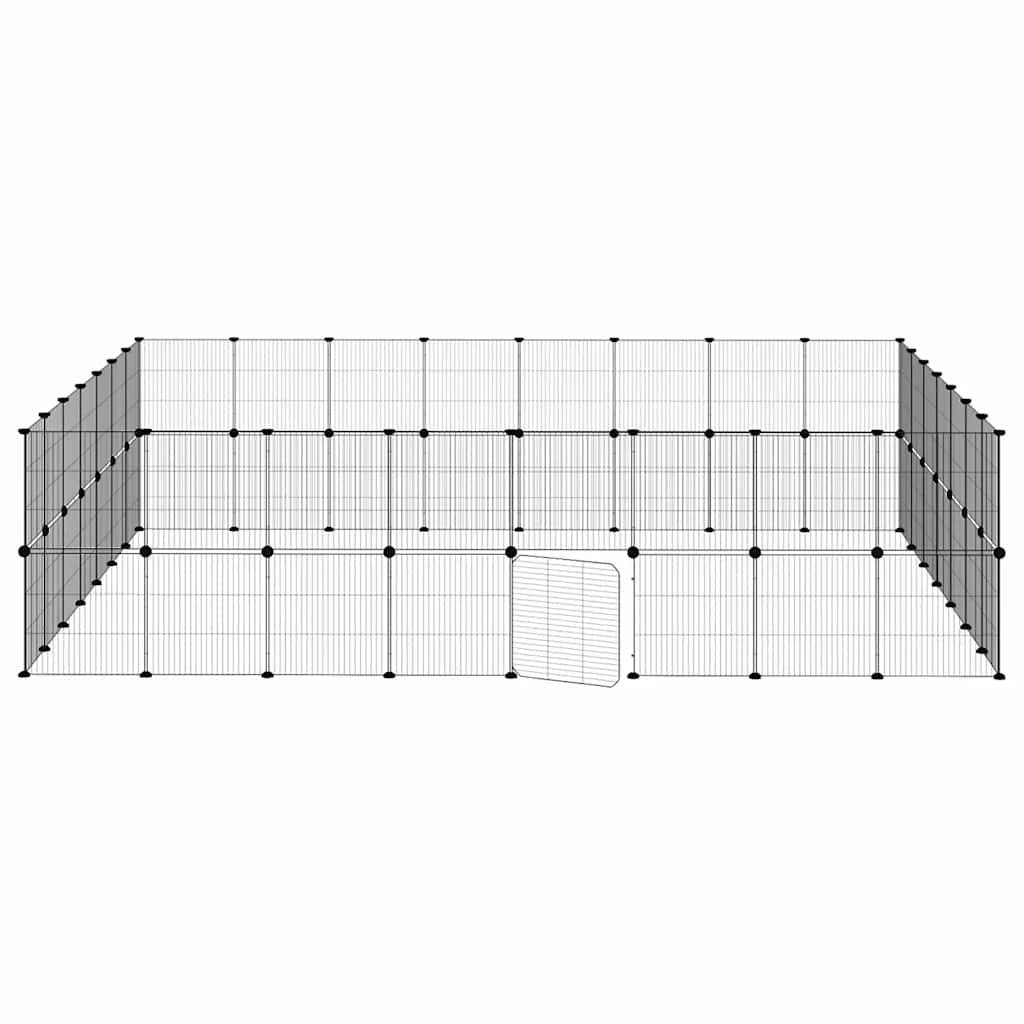 Vidaxl - Cage animaux de compagnie à 60 panneaux et porte Noir 280x245x70 cm vidaXL 3114048 - Imagen 9