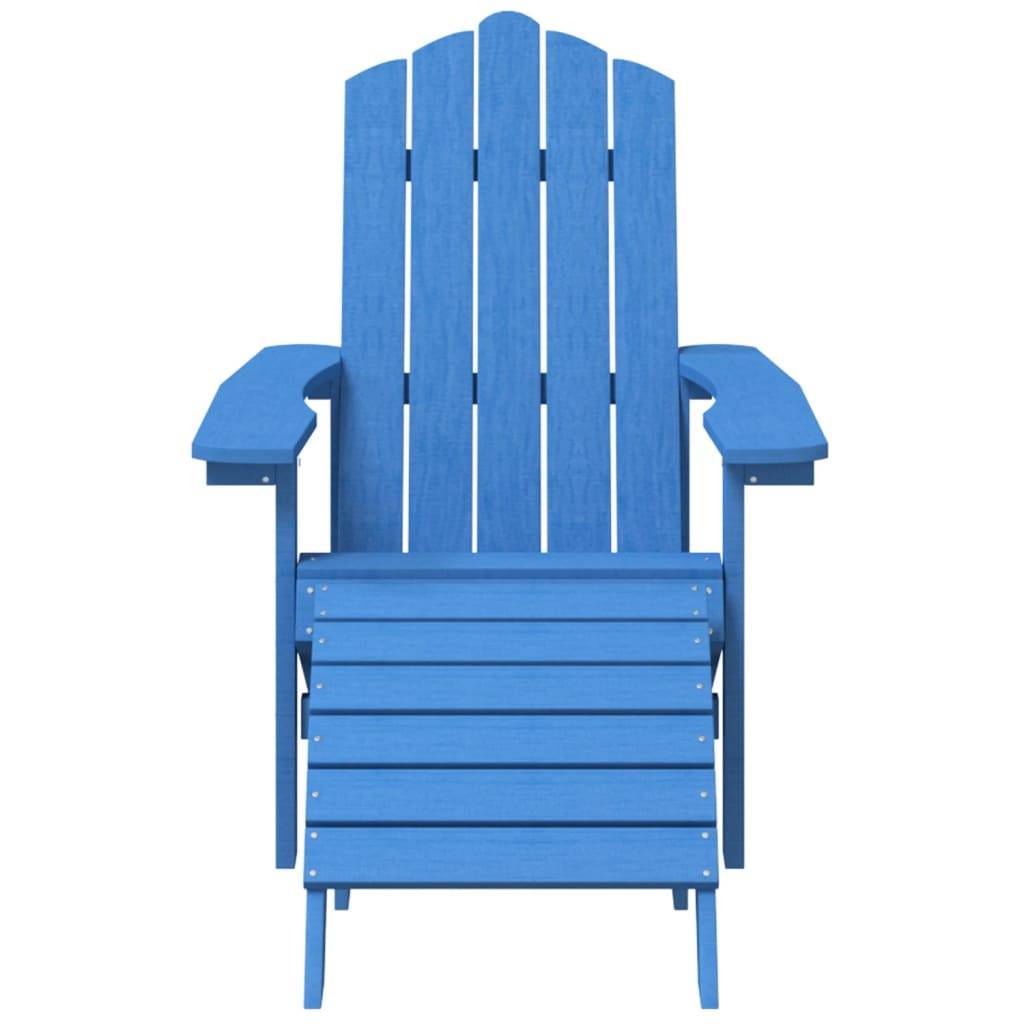 Chaises Adirondack PEHD bleu avec repose-pieds 73 x 83 x 92 cm - PANGIVO - Image 4