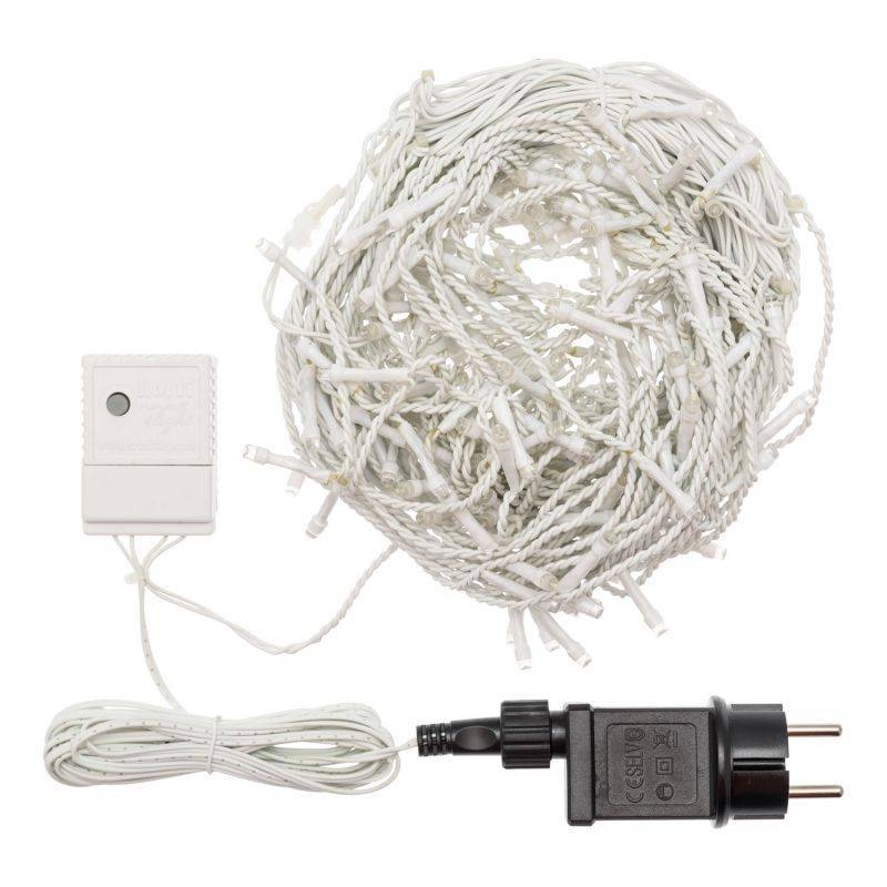 Lotti - Guirlande stalactite 20M H 60CM 480 LED blanc chaud 8 programmes câble blanc 24V Lotti - Imagen 4
