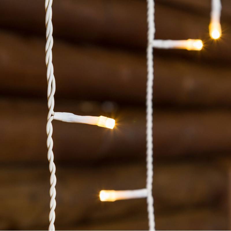 Lotti - Guirlande stalactite 20M H 60CM 480 LED blanc chaud 8 programmes câble blanc 24V Lotti - Imagen 3