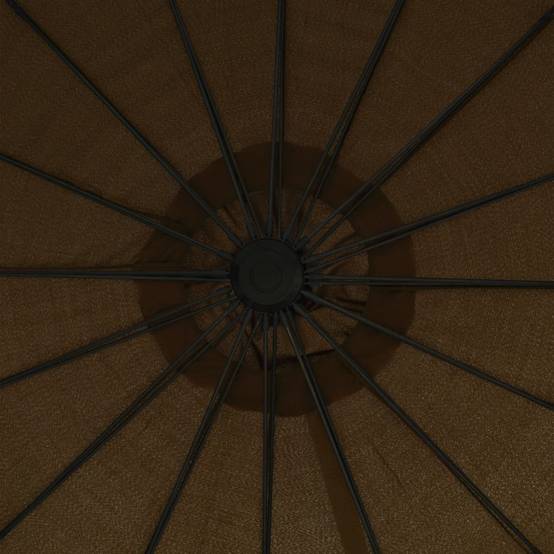 Helloshop26 - Parasol suspendu 3 m mât en aluminium taupe - Imagen 4