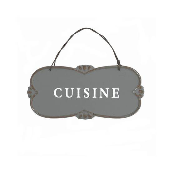 ~ Plaque de porte décorative vintage cuisine fer gris 22x10cm Chemin de campagne - Imagen 1