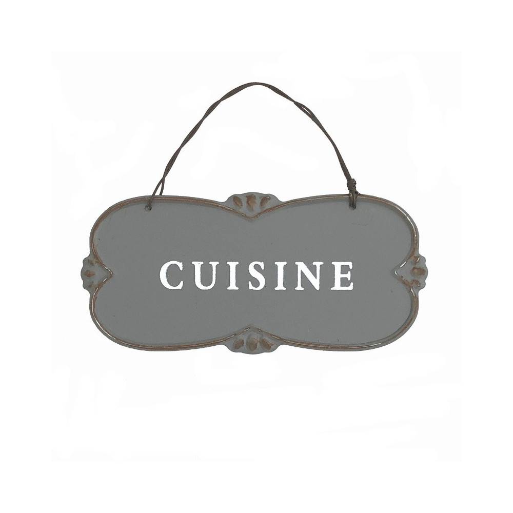 ~ Plaque de porte décorative vintage cuisine fer gris 22x10cm Chemin de campagne - Imagen 1