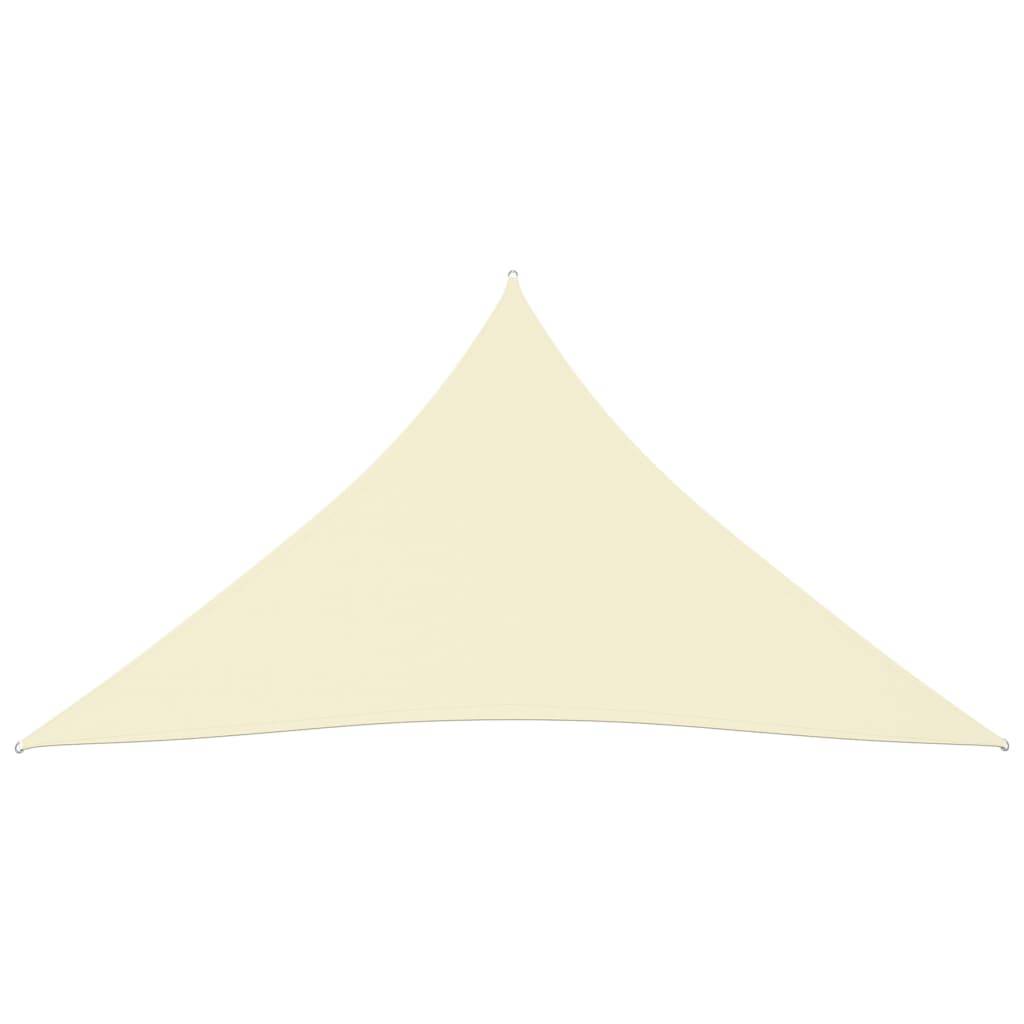 Helloshop26 - Voile d'ombrage parasol tissu oxford triangulaire 4 x 5 x 5 m crème - Imagen 2