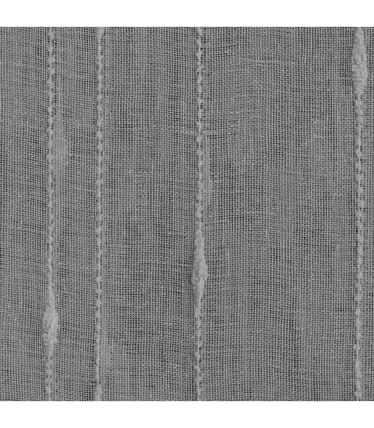 Voilage à œillets  Gris avec fines rayures en relief 140 x 260 cm - Imagen 3