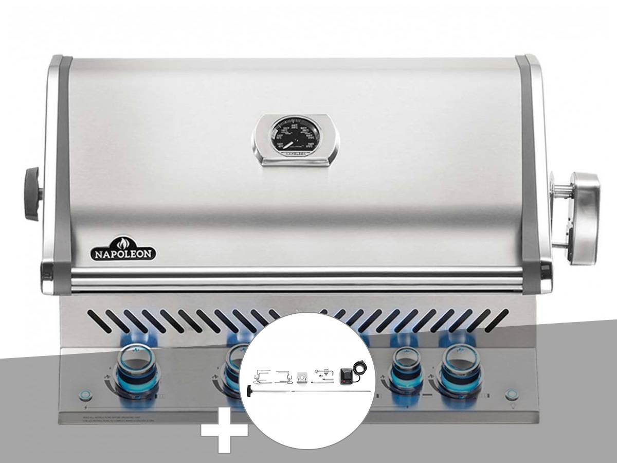 Napoleon - Barbecue à gaz encastrable Prestige Pro 500 inox avec rôtissoire - Napoleon - Imagen 1