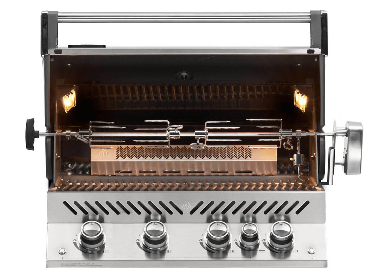 Napoleon - Barbecue à gaz encastrable Prestige Pro 500 inox avec rôtissoire - Napoleon - Imagen 3