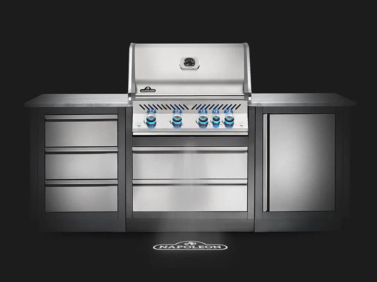 Napoleon - Barbecue à gaz encastrable Prestige Pro 500 inox avec rôtissoire - Napoleon - Imagen 9