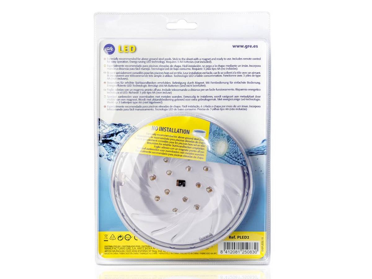 Gré - Lot de 2 projecteurs LED blancs pour piscine acier hors-sol - Gré - Imagen 3