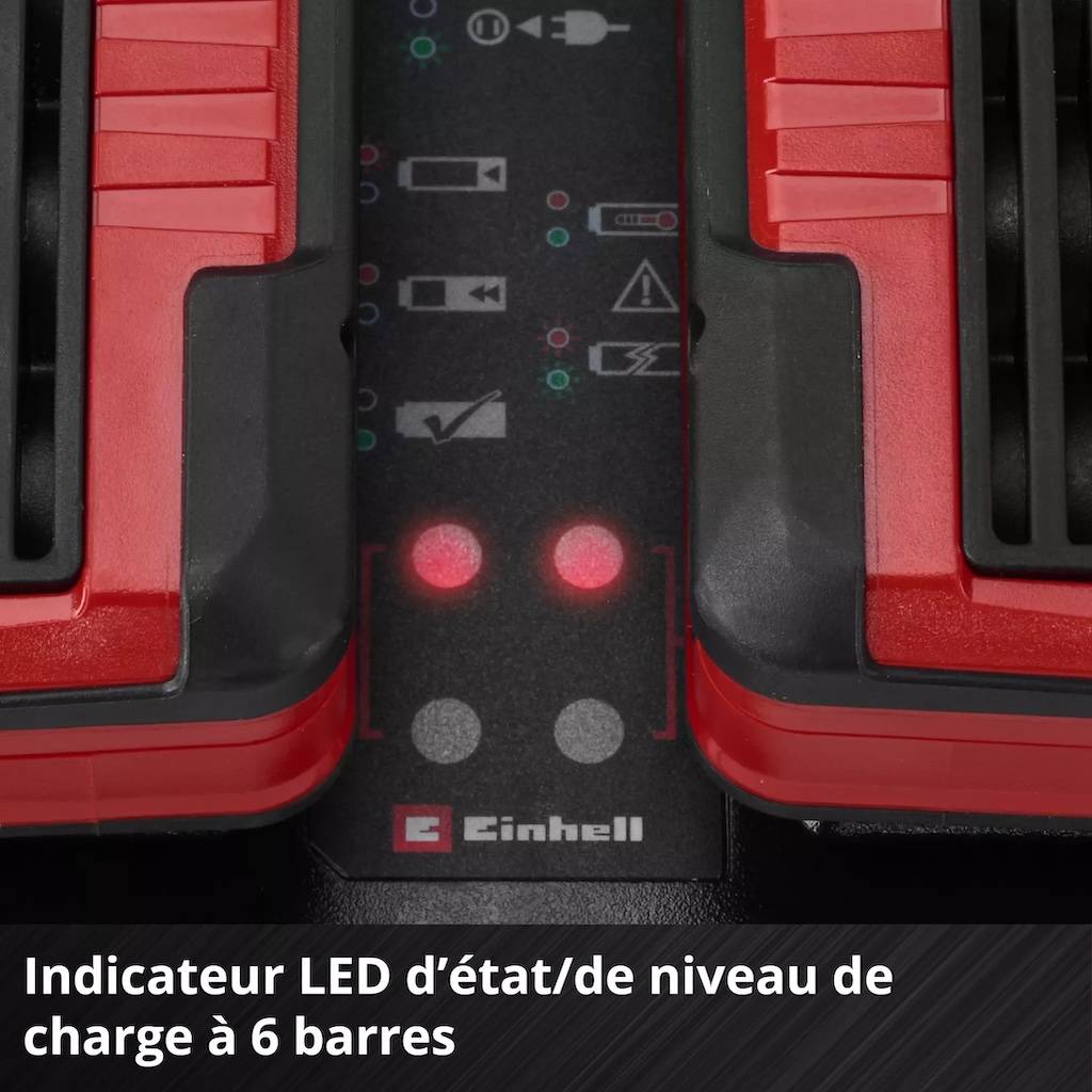Einhell - Chargeur double rapide – Power X-Twincharger 4A - 18 V - 2 ports - LED - recharge simultanée Einhell - Image 5
