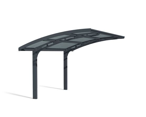 Canopia - Canopia Carport Arizona Wave 4,95 x 2,89 m Gris, toiture Gris - Image 1
