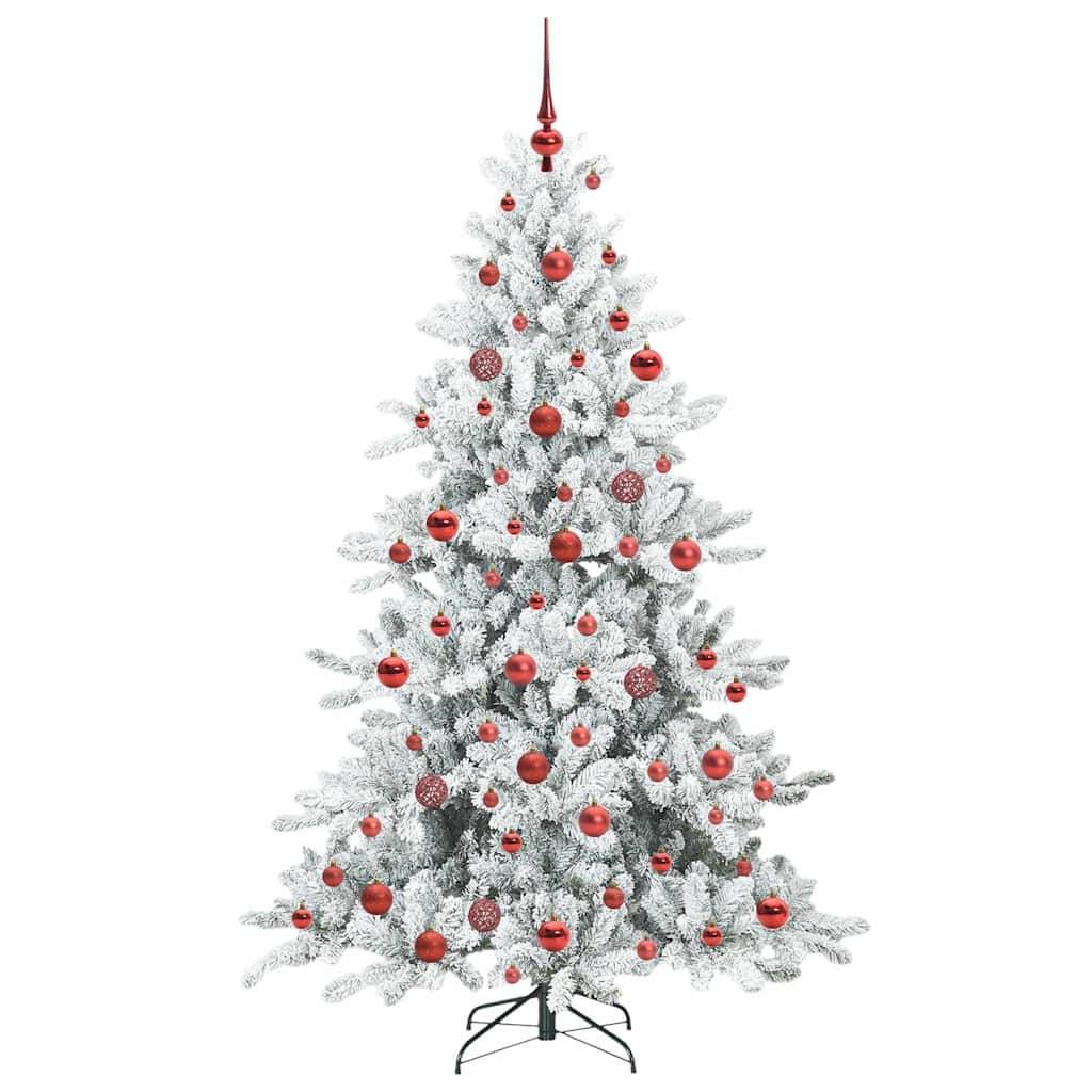 ComfortXL - Sapin de Noël Blanc Design 180 cm, Kit Déco Complet avec Lumières LED et 120 Ornements – ComfortXL Outdoor Living - Image 4