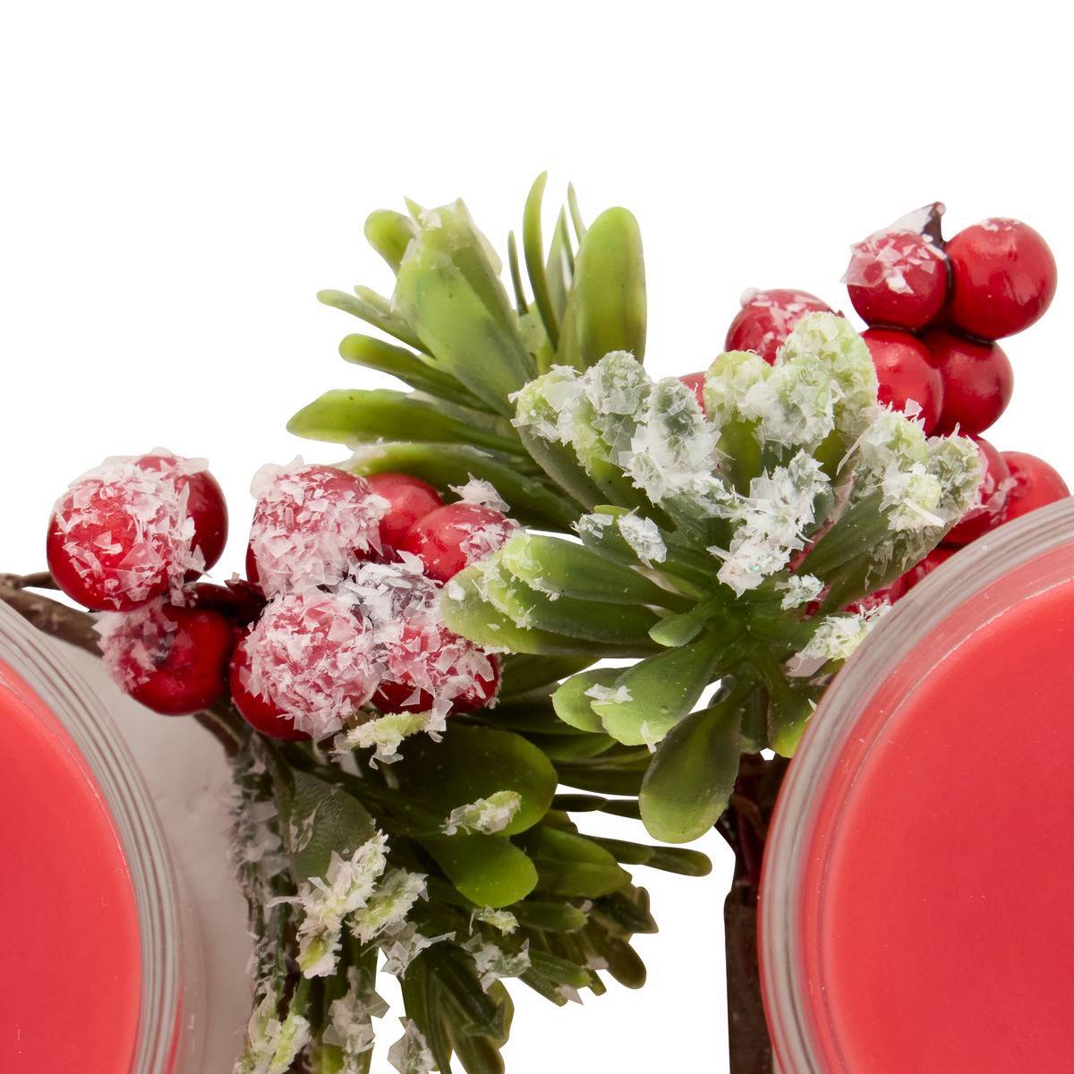 Feeric Christmas - Lot de 3 bougies parfumées centre de table rouge 45 g - Feeric Lights & Christmas - Image 3