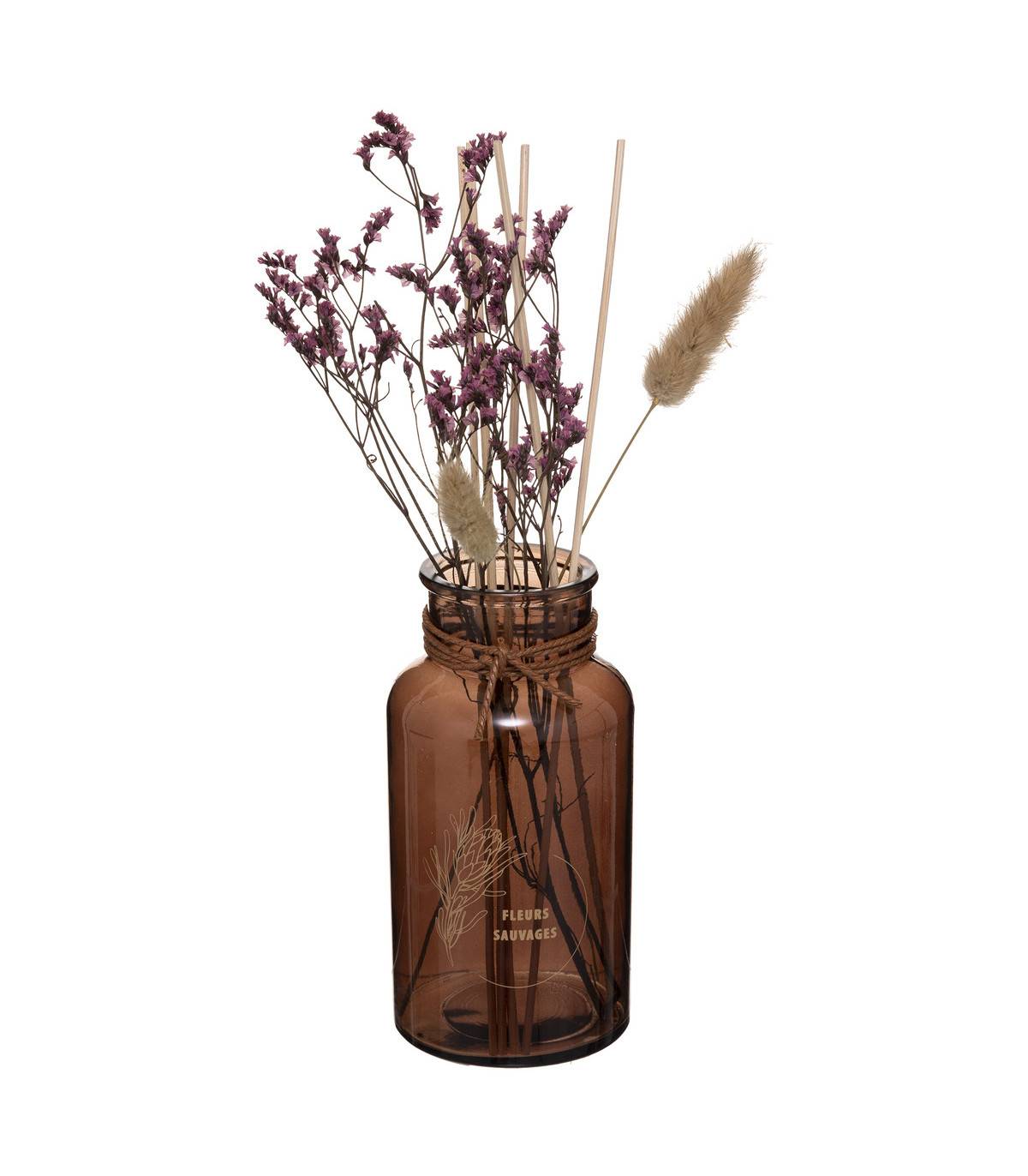 Diffuseur de parfum Fleurs sauvages 300 ml avec Bâtonnets et Fleurs séchées - Imagen 1