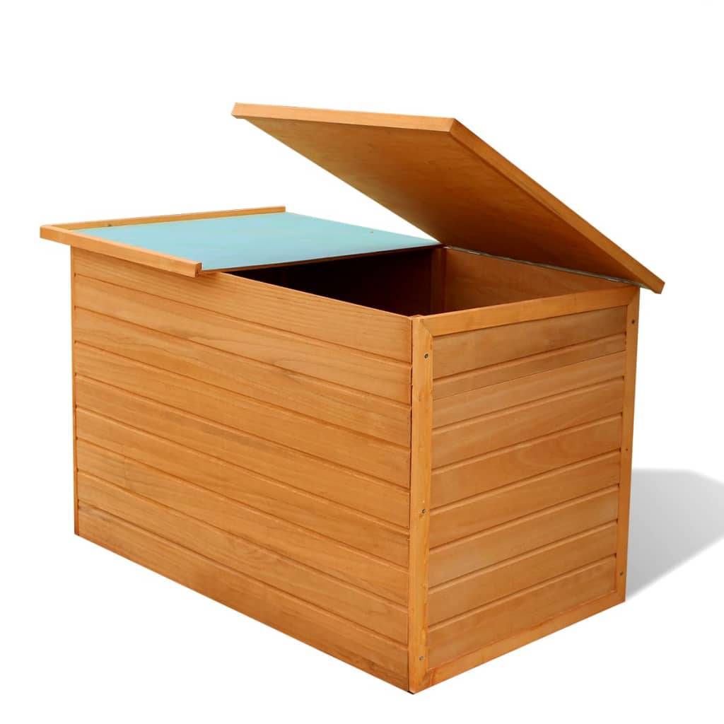 Helloshop26 - Coffre boîte meuble de jardin rangement 126 x 72 x 72 cm bois - Imagen 1