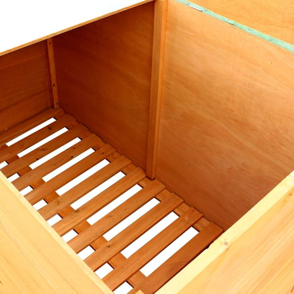 Helloshop26 - Coffre boîte meuble de jardin rangement 126 x 72 x 72 cm bois - Imagen 5