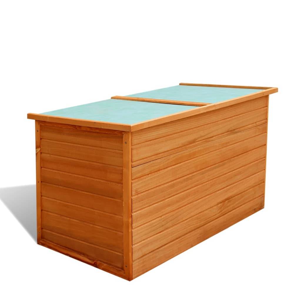 Helloshop26 - Coffre boîte meuble de jardin rangement 126 x 72 x 72 cm bois - Imagen 2