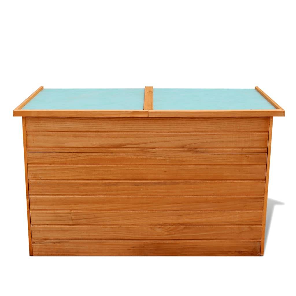 Helloshop26 - Coffre boîte meuble de jardin rangement 126 x 72 x 72 cm bois - Imagen 3
