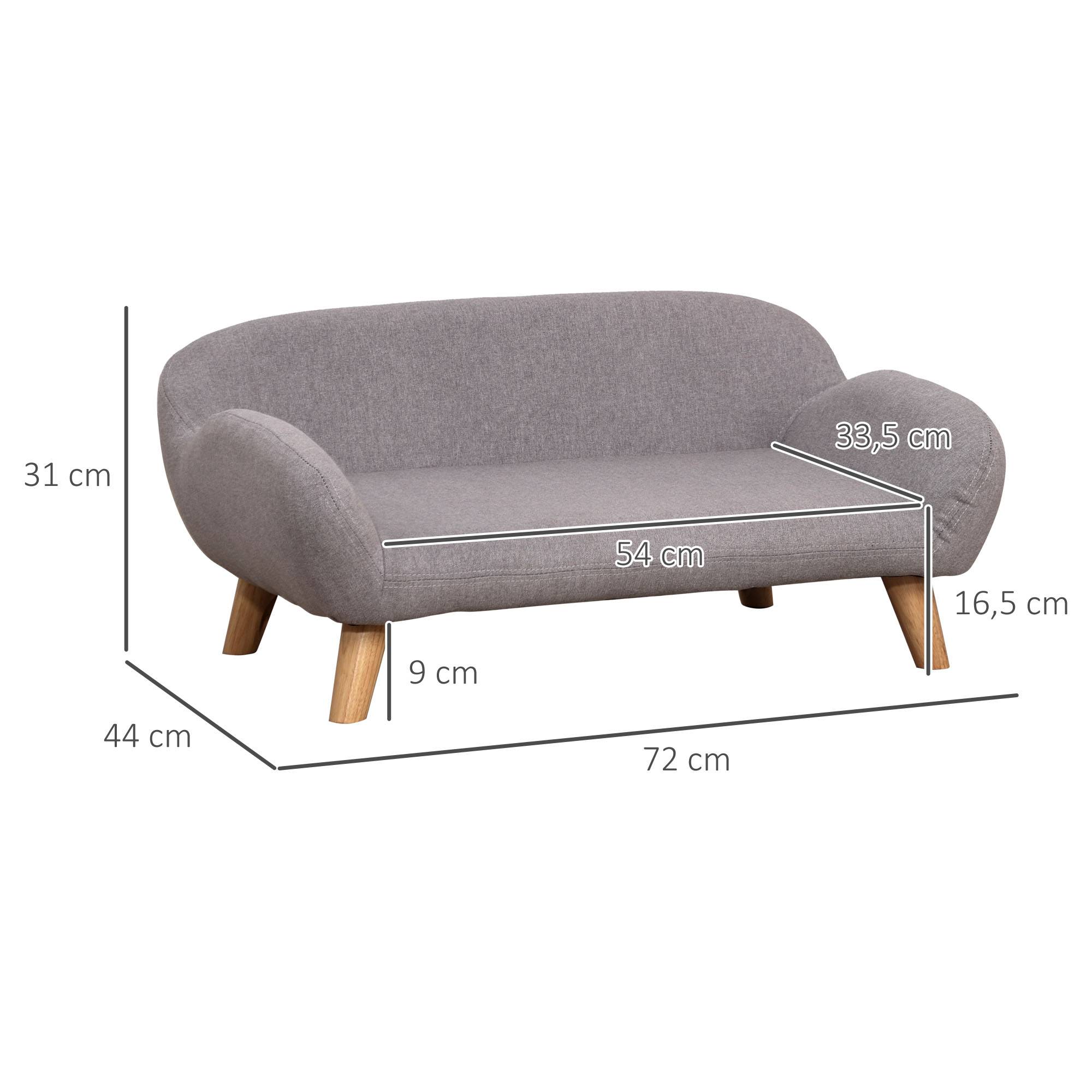 ComfortXL - Canapé lit aspect lin pour chien et chat rembourrage confortable 72cm gris clair - ComfortXL Outdoor Living - Image 5