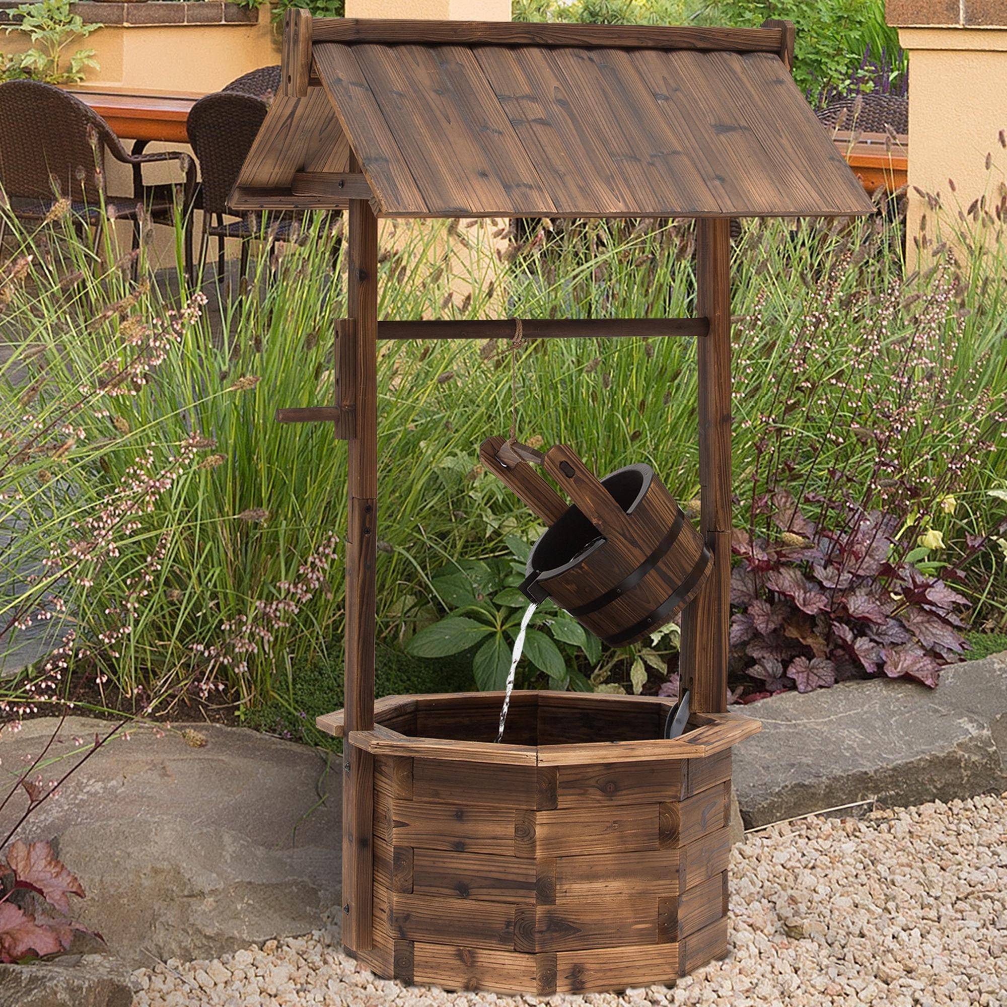 PANGIVO - Fontaine de jardin bois marron 68 x 57 x 118 cm - PANGIVO - Image 3