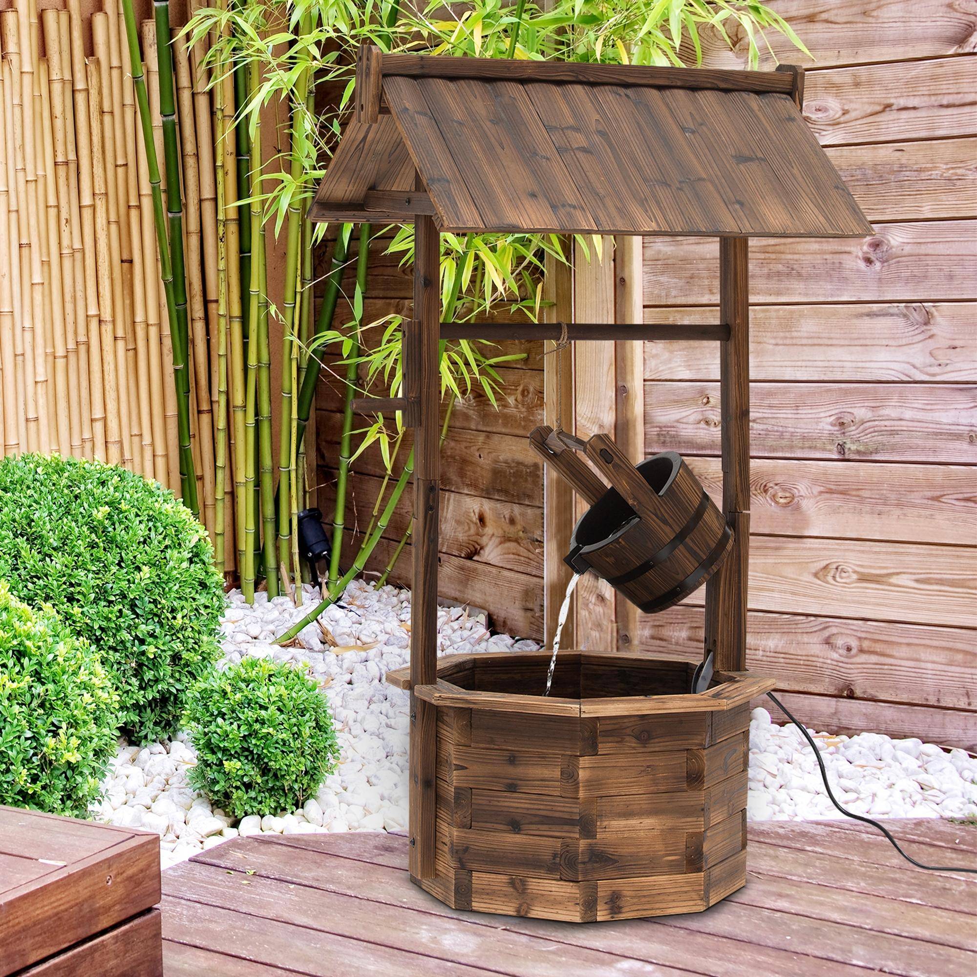 PANGIVO - Fontaine de jardin bois marron 68 x 57 x 118 cm - PANGIVO - Image 4