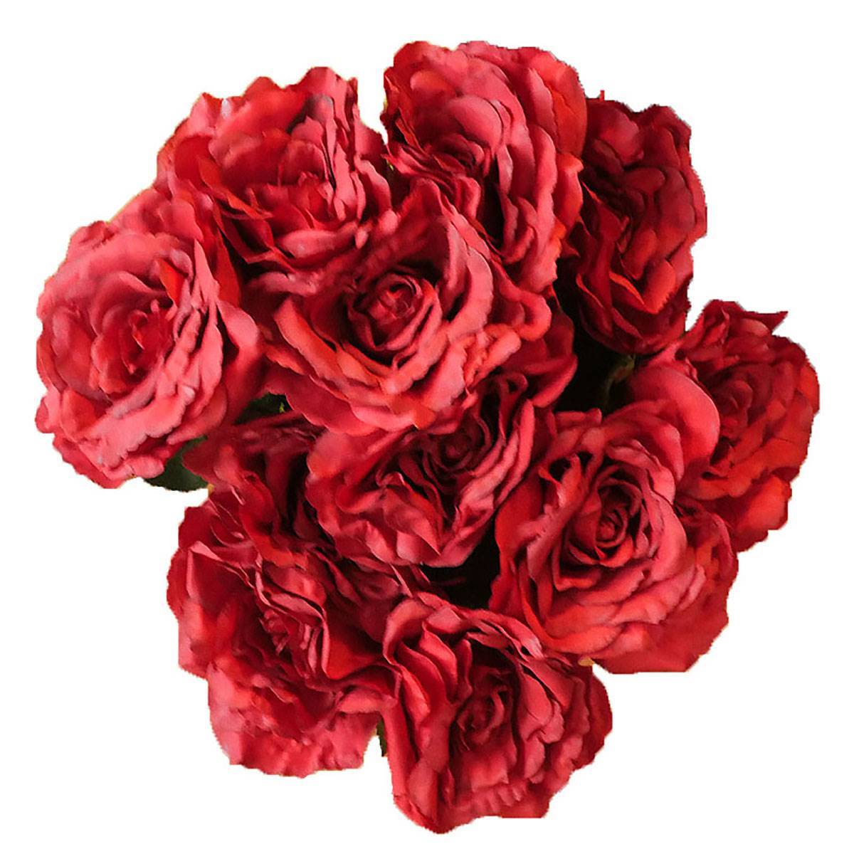 Artificielles - Bouquet de 11 roses artificielles Saint Valentin Passion H 75 cm - Imagen 2