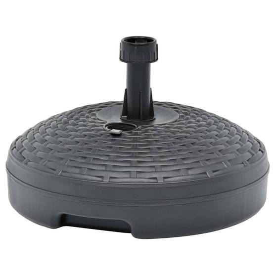 ComfortXL - Pied de Parasol Remplissable Sable Eau 20 L Plastique Rotin pour Extérieur Anthracite – ComfortXL Outdoor Living - Image 1