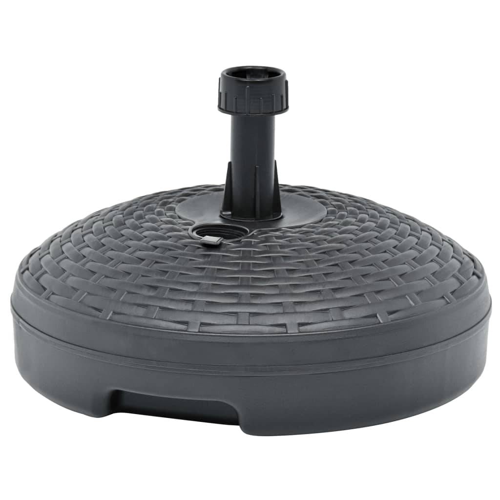ComfortXL - Pied de Parasol Remplissable Sable Eau 20 L Plastique Rotin pour Extérieur Anthracite – ComfortXL Outdoor Living - Image 1