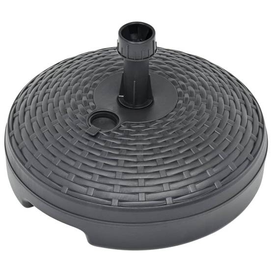 ComfortXL - Pied de Parasol Remplissable Sable Eau 20 L Plastique Rotin pour Extérieur Anthracite – ComfortXL Outdoor Living - Image 4