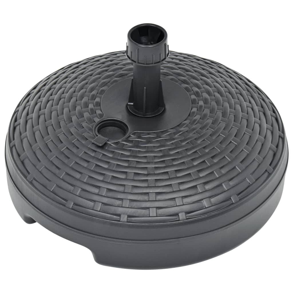 ComfortXL - Pied de Parasol Remplissable Sable Eau 20 L Plastique Rotin pour Extérieur Anthracite – ComfortXL Outdoor Living - Image 4