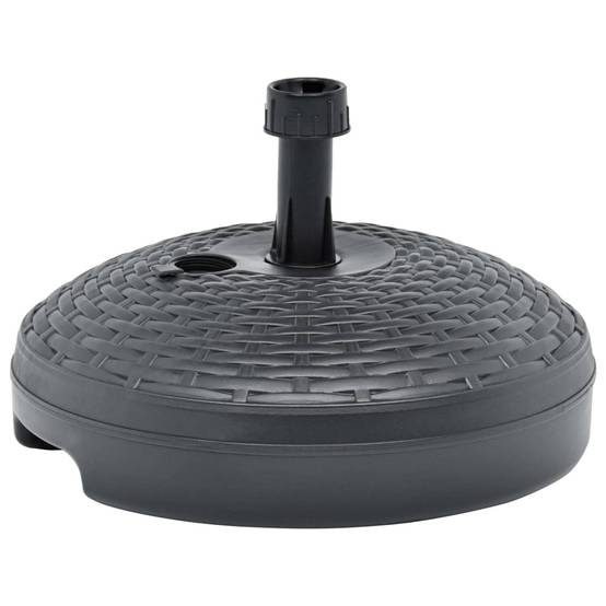 ComfortXL - Pied de Parasol Remplissable Sable Eau 20 L Plastique Rotin pour Extérieur Anthracite – ComfortXL Outdoor Living - Image 3