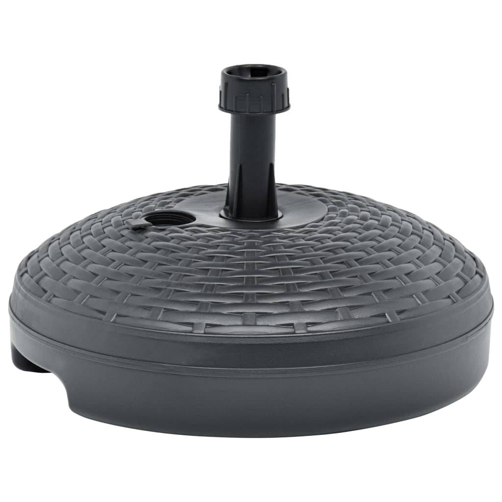 ComfortXL - Pied de Parasol Remplissable Sable Eau 20 L Plastique Rotin pour Extérieur Anthracite – ComfortXL Outdoor Living - Image 3