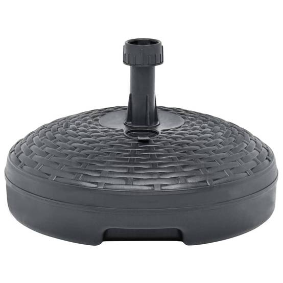 ComfortXL - Pied de Parasol Remplissable Sable Eau 20 L Plastique Rotin pour Extérieur Anthracite – ComfortXL Outdoor Living - Image 2