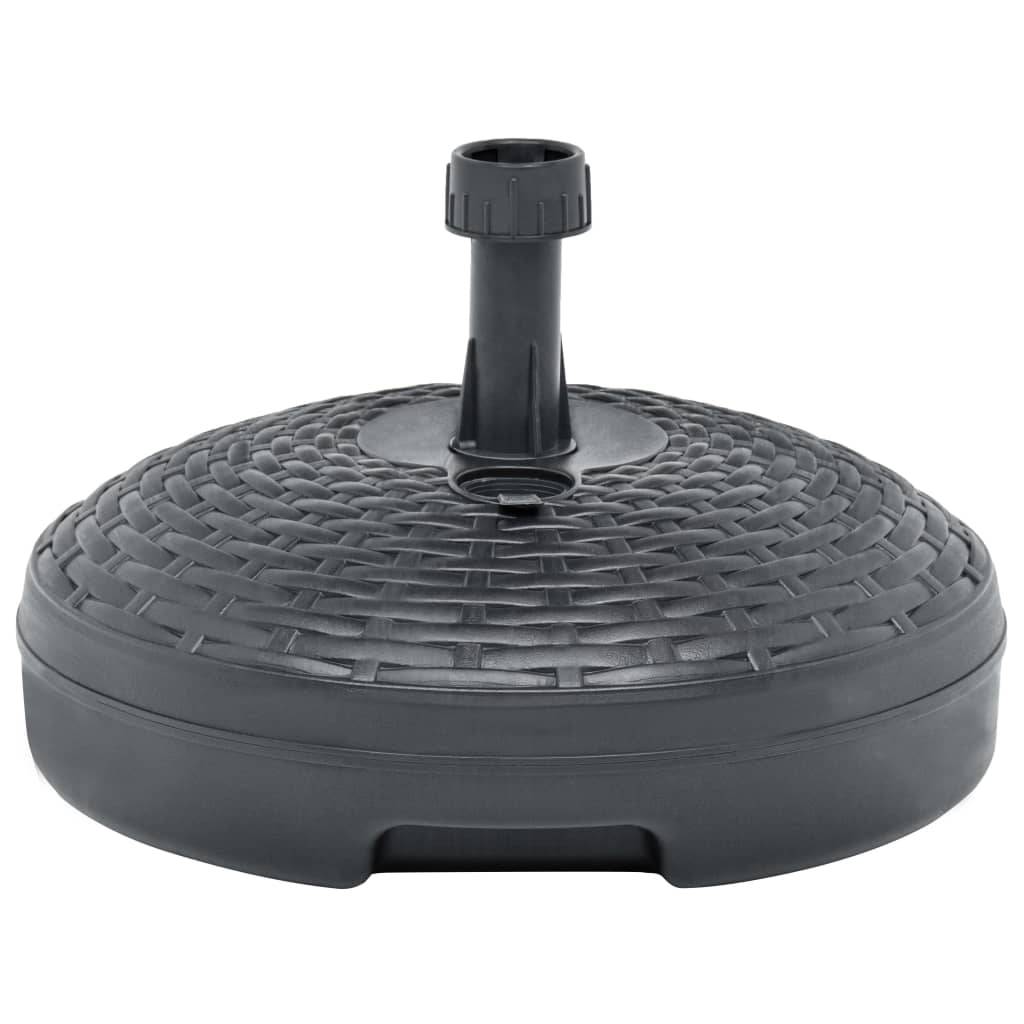 ComfortXL - Pied de Parasol Remplissable Sable Eau 20 L Plastique Rotin pour Extérieur Anthracite – ComfortXL Outdoor Living - Image 2