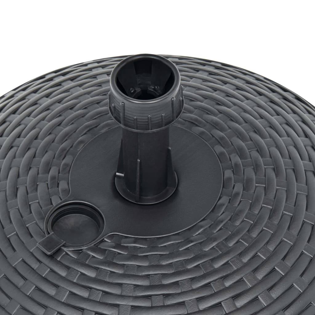 ComfortXL - Pied de Parasol Remplissable Sable Eau 20 L Plastique Rotin pour Extérieur Anthracite – ComfortXL Outdoor Living - Image 5