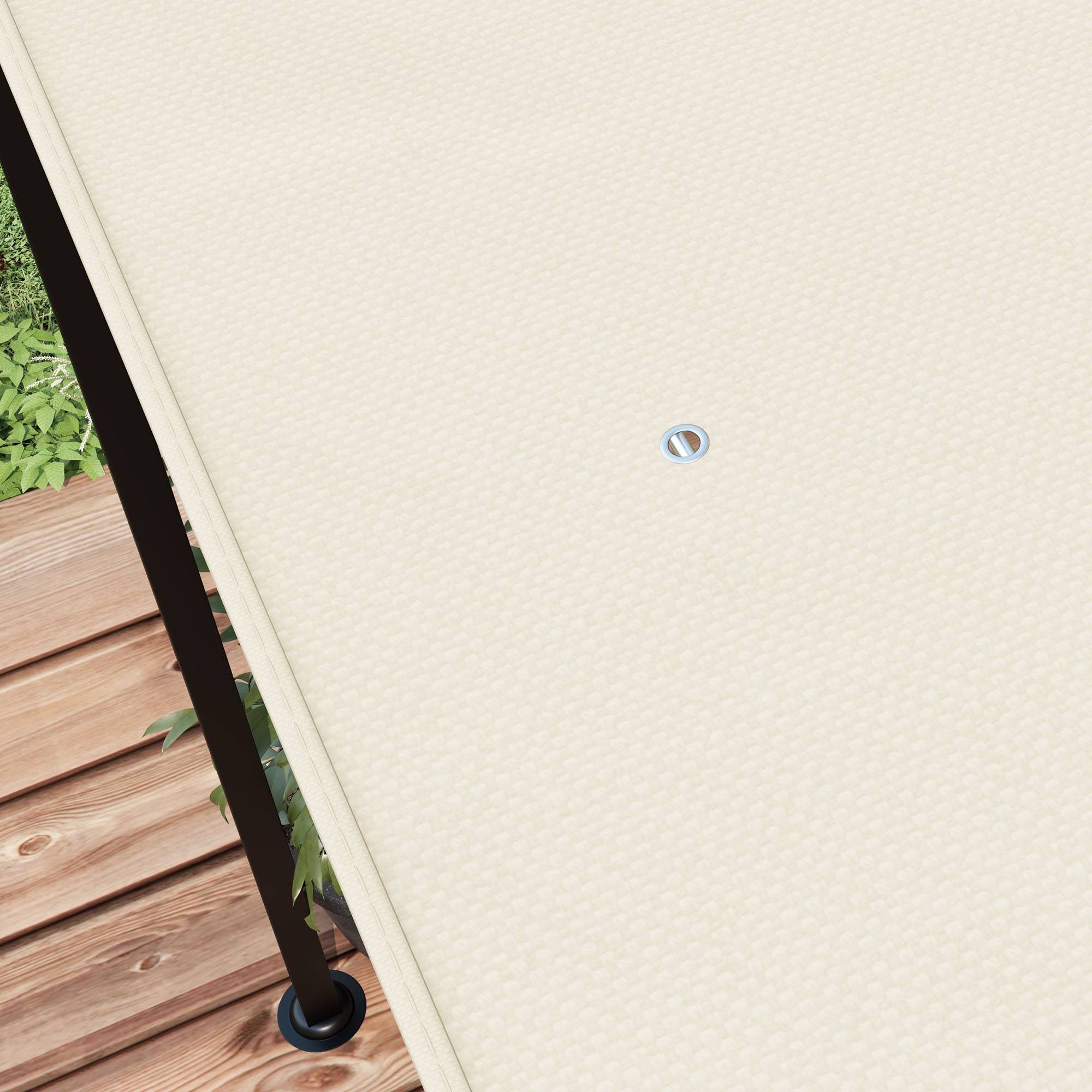 Toile de rechange pour pergola polyester toit rétractable jardin 3x2.5m beige - ComfortXL Outdoor Living - Image 9