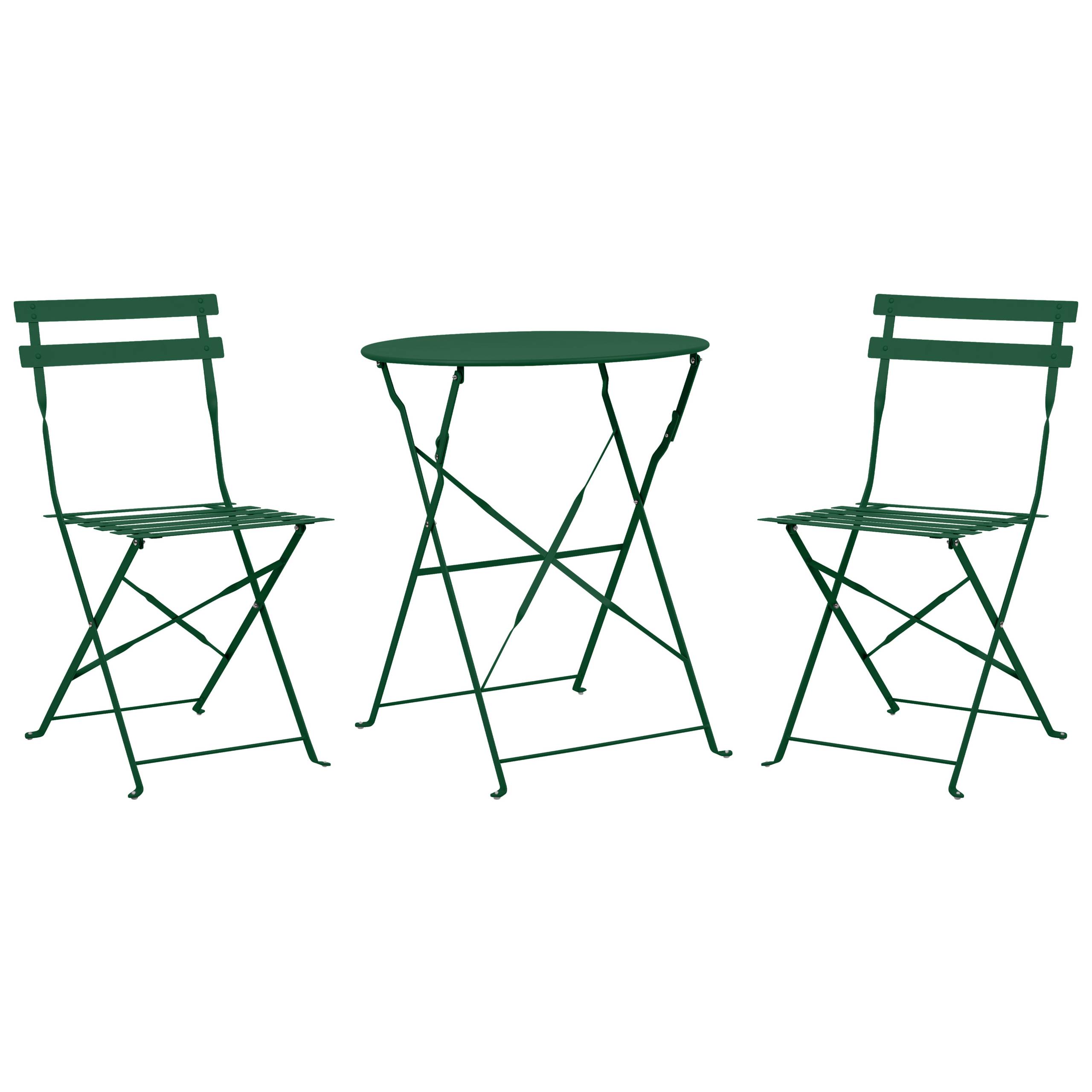 Beliani - Set de bistrot, 2 Personnes Acier Vert foncé FIORI - Beliani - Imagen 2