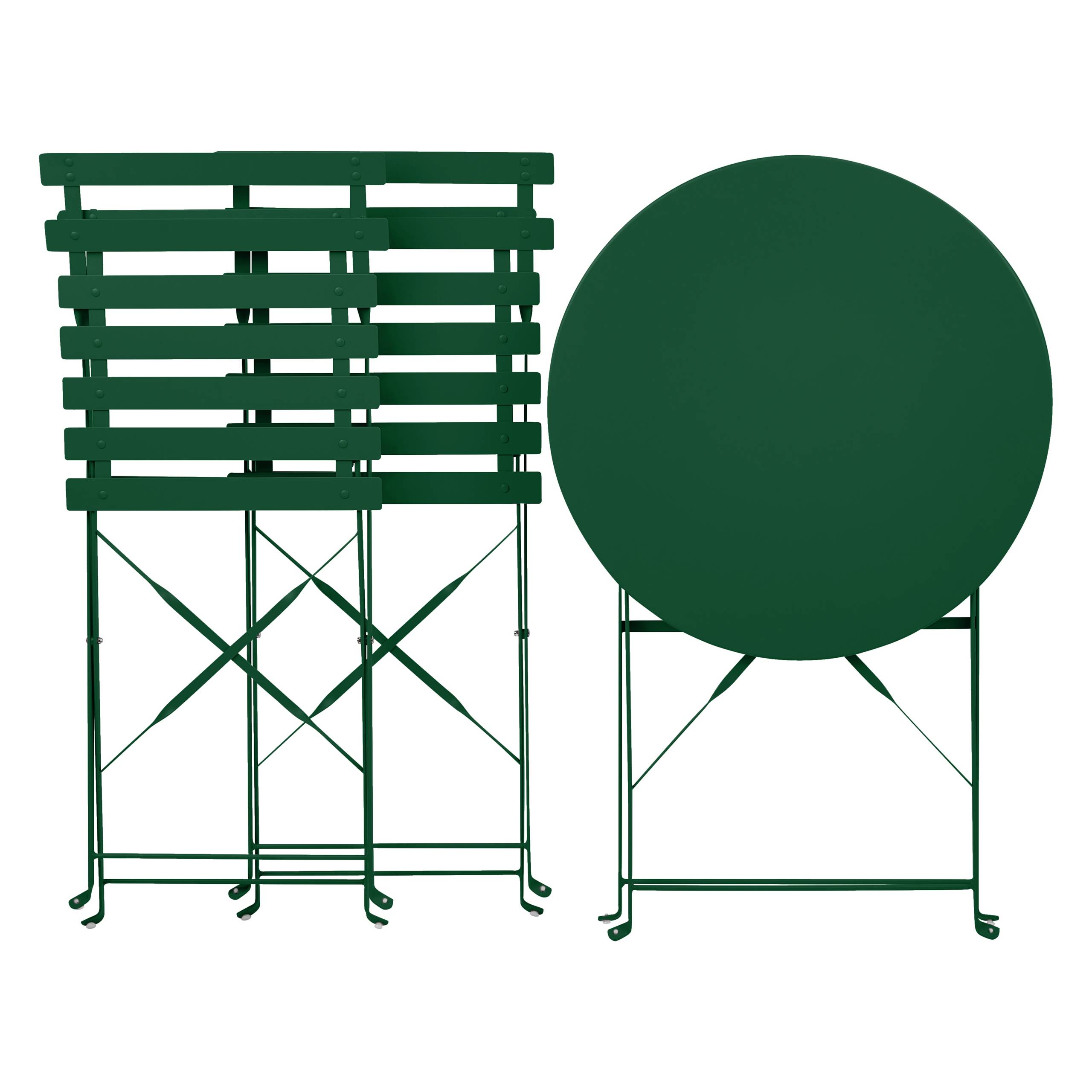 Beliani - Set de bistrot, 2 Personnes Acier Vert foncé FIORI - Beliani - Imagen 8