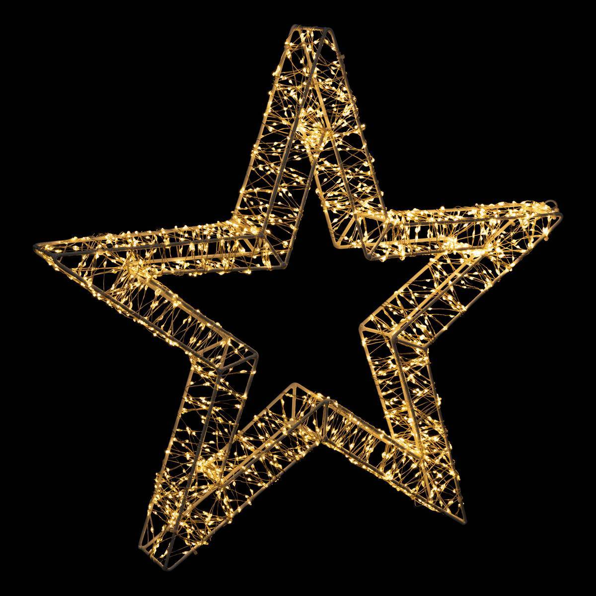 Fééric Lights & Christmas - Décoration d extérieur étoile 1800 LED blanc chaud H55cm avec transfo FEERIC LIGHTS & CHRISTMAS - Imagen 2