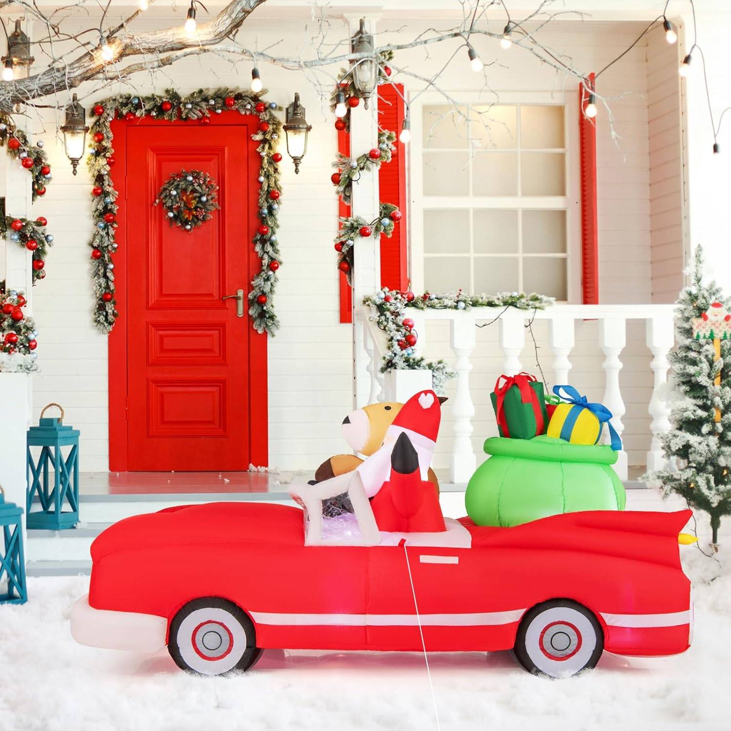 Décorations Gonflables De Noël De 180 Cm, Décorations De Jardin Gonflables De Pere Noel Avec Lumieres Led Pour Interieur Et Exterieur 92873288
