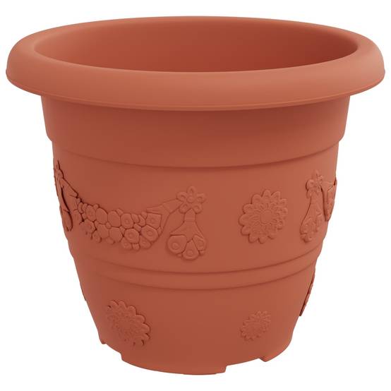 Pots de plantes 24 pcs | Bac à fleurs Rouge brique Ø 26 x 21.5 cm Plastique - Image 6