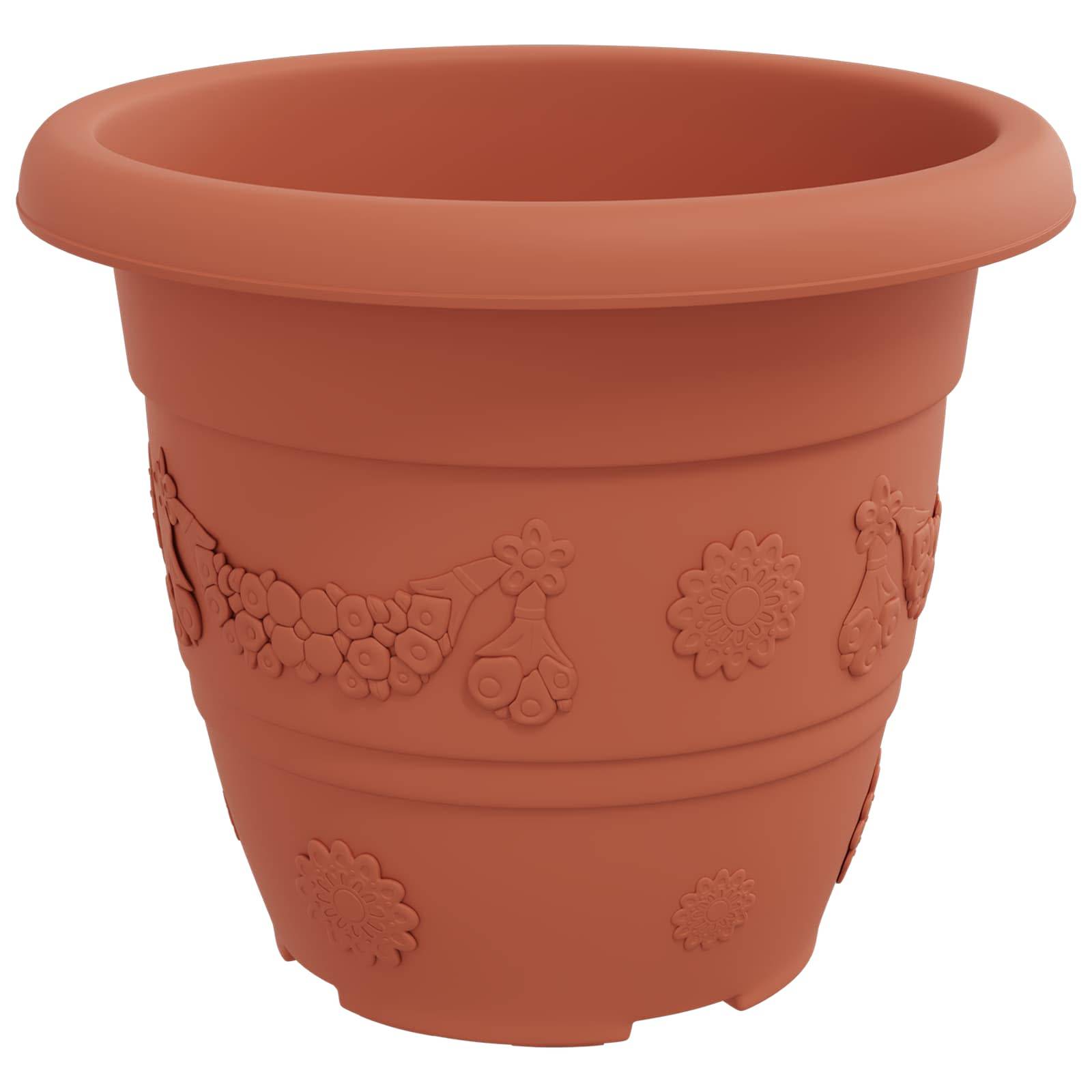 Pots de plantes 24 pcs | Bac à fleurs Rouge brique Ø 26 x 21.5 cm Plastique - Image 6