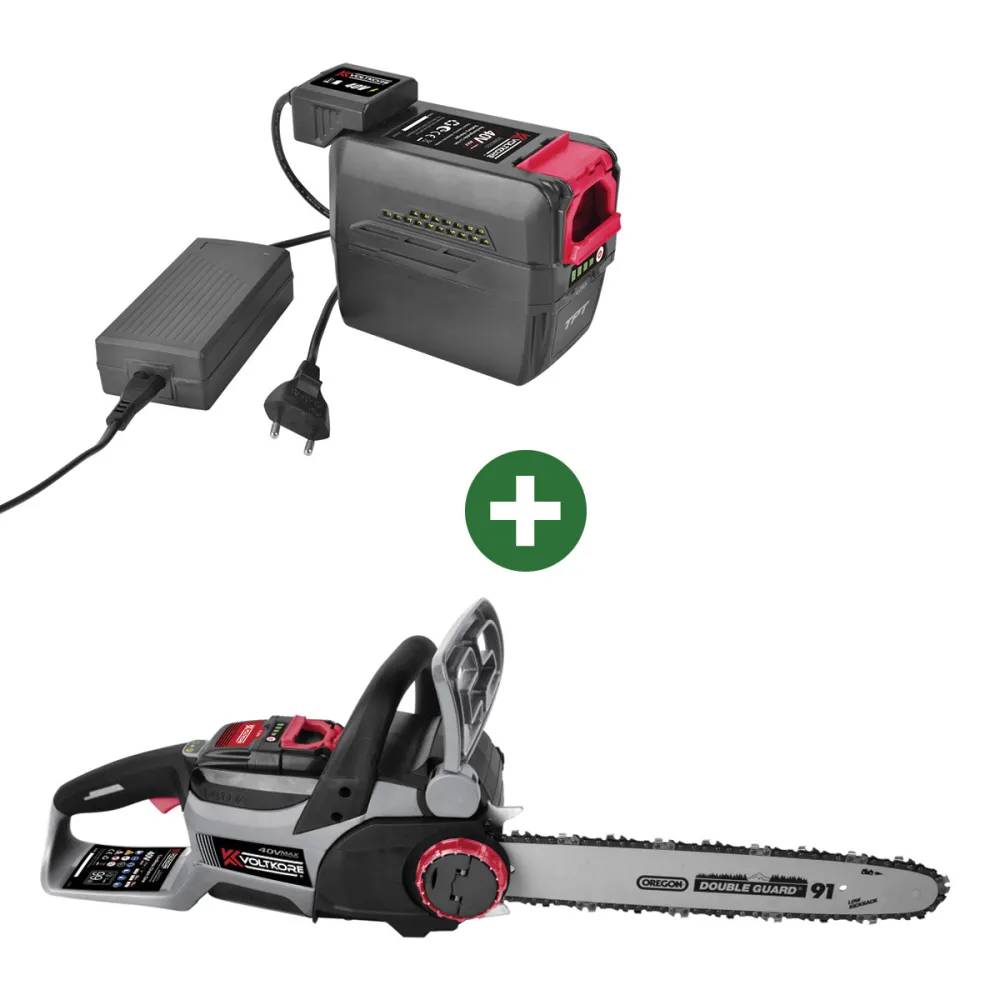 Voltkore - Tronçonneuse 40V Voltkore® - Batterie 4,0 Ah + Chargeur Inclus Voltkore - Image 1