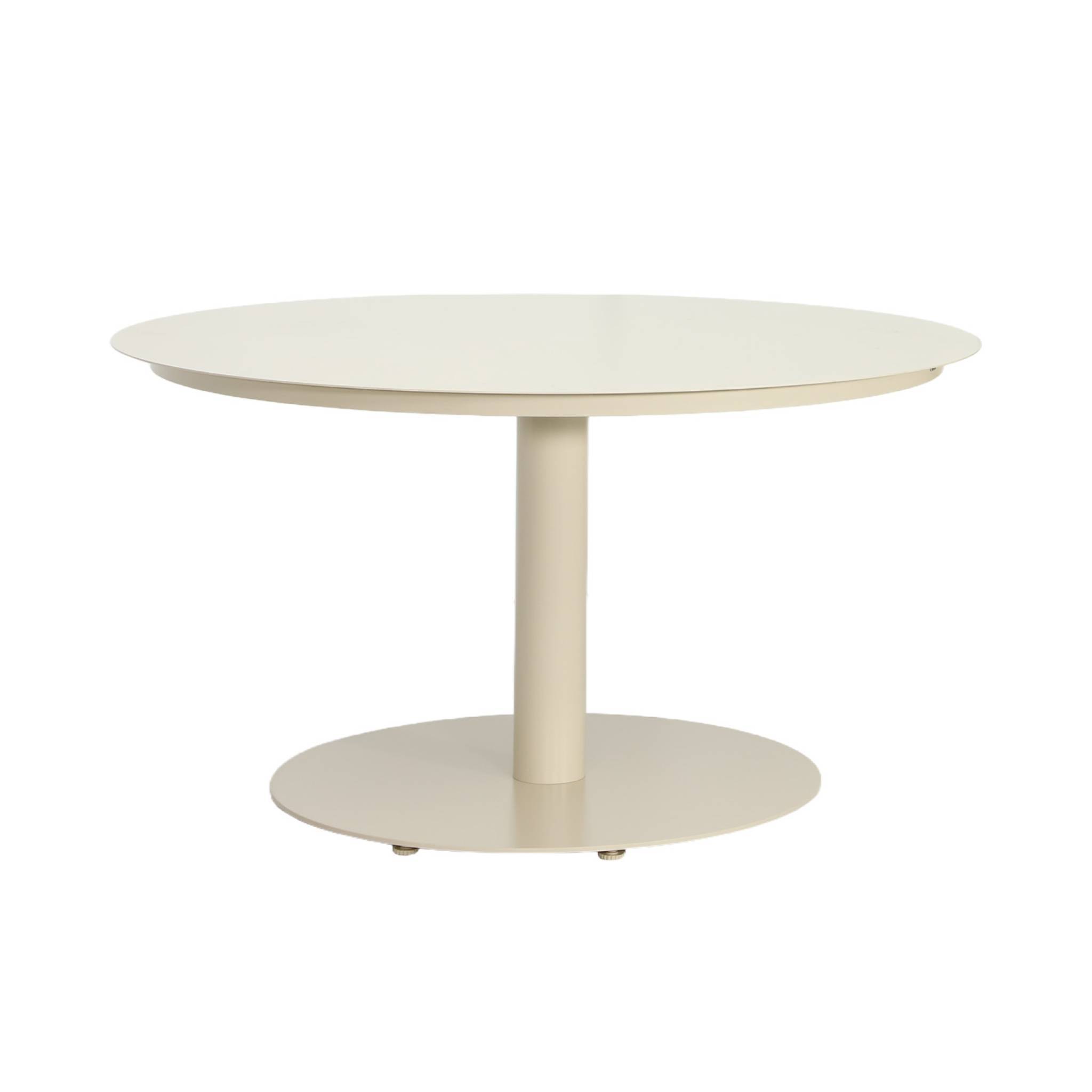 Table de jardin ronde aluminium + 6 assises beige - Oreva / Fira ...