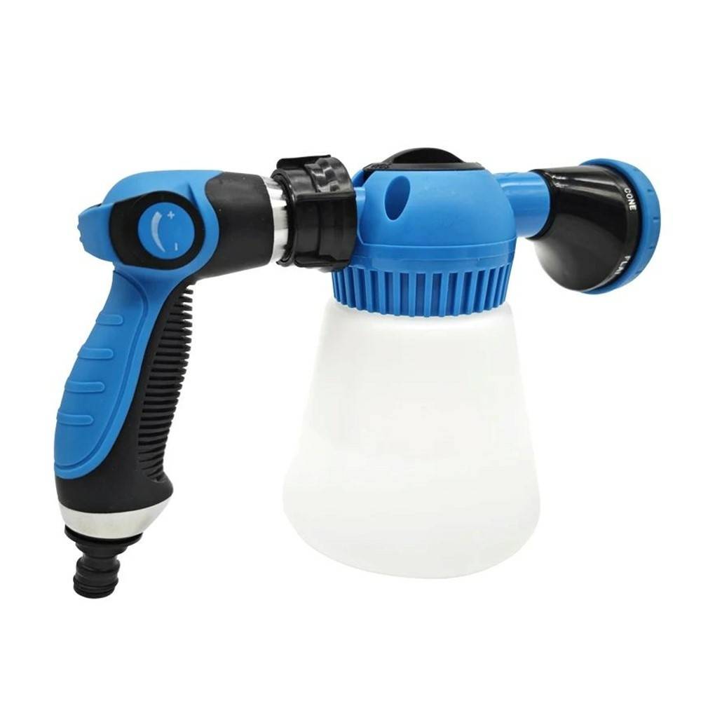 Pistolet à Mousse 2 en 1 - 900ml - 6 Jets Réglables - Nettoyage Voiture et Jardin - EURO VANADIUM - Image 2