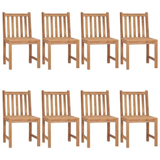 ComfortXL - Chaises de Repas Lot de 8 en Teck Durable avec Coussins Épais 7cm pour Table de Jardin Beige – ComfortXL Outdoor Living - Image 2